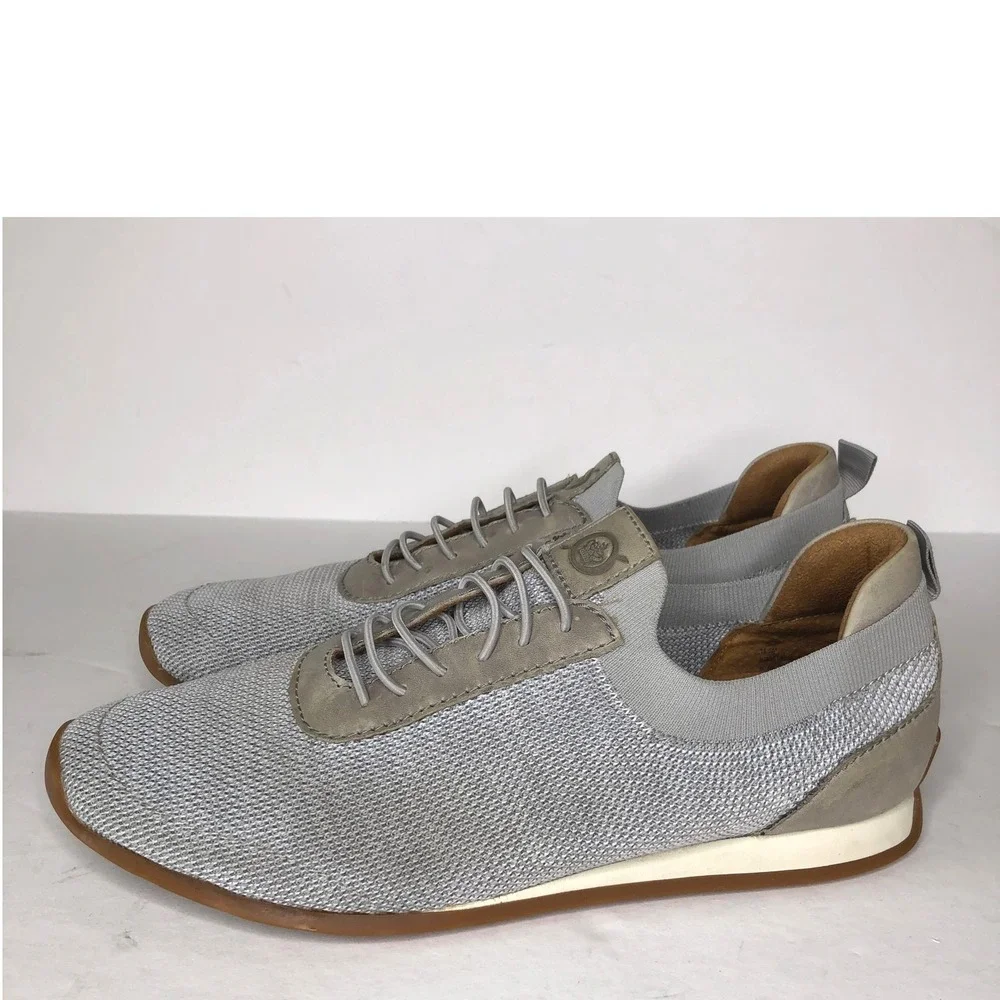 Born Handcrafted Footwear Gray Fabric Leather Accent Sneakers‎ 11.5M